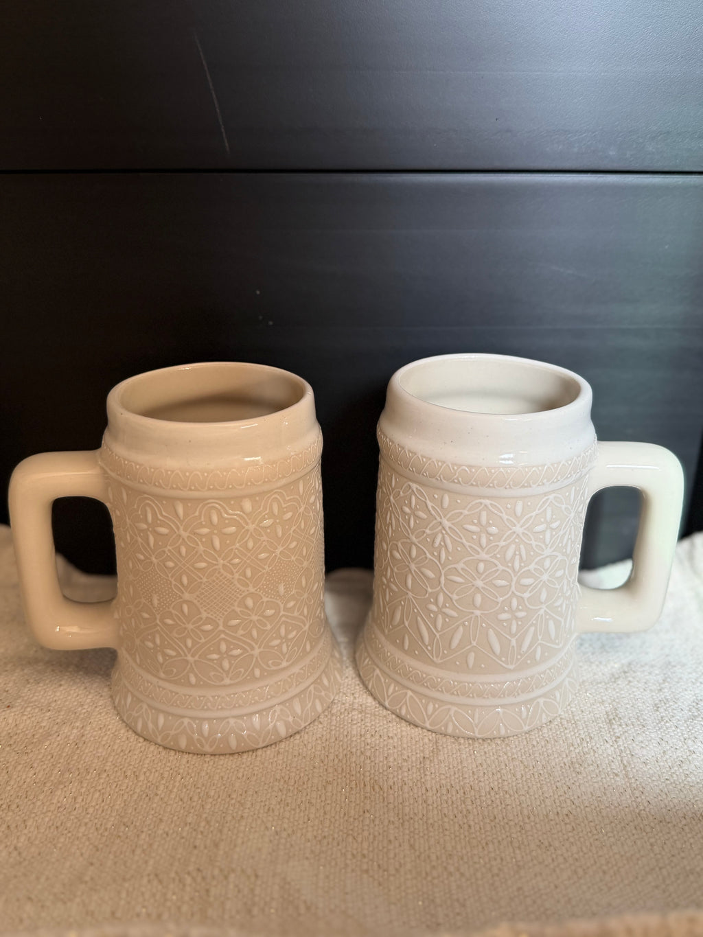 Beer Mugs White